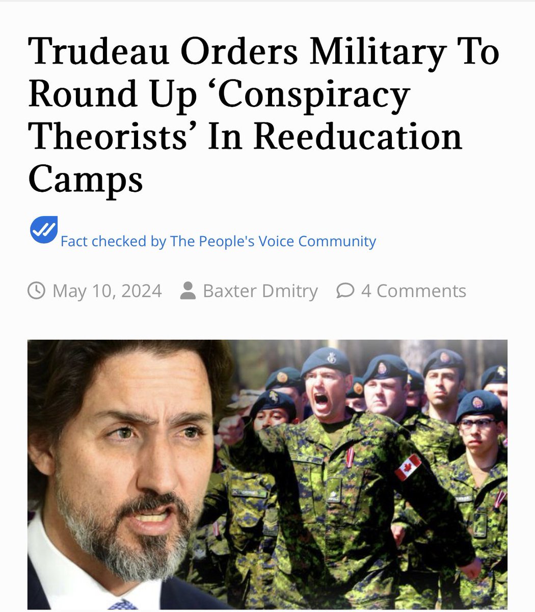 Prime Minister Justin Trudeau has ordered the Canadian military to track and trace so-called “conspiracy theorists” who disapprove of his WEF-inspired agenda as the global elite’s war against dissenters goes into overdrive. According to Canadian sources, military personnel and…