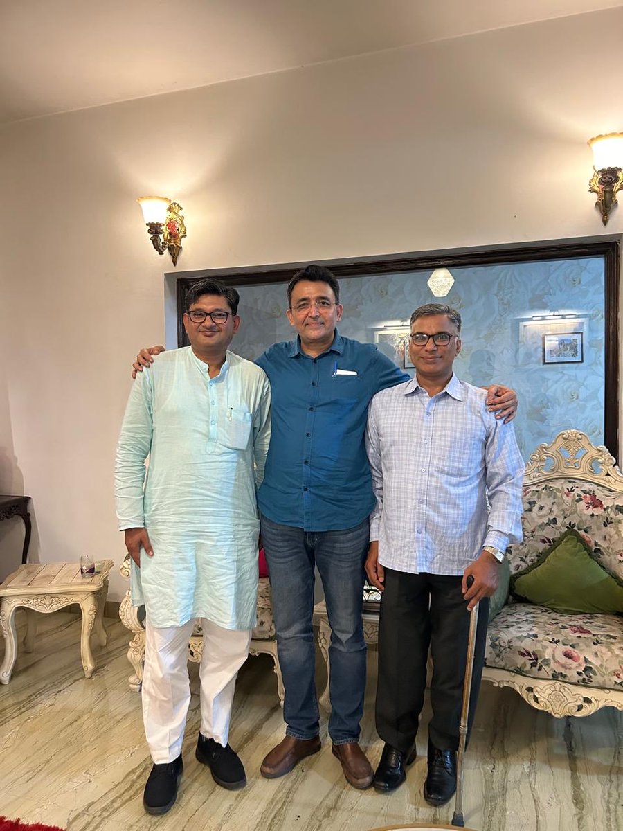 Had dinner at Dr Sunil Malik President AIIMS Bhopal house. Feeling proud to see Haryanvis doing great in all sphere of life