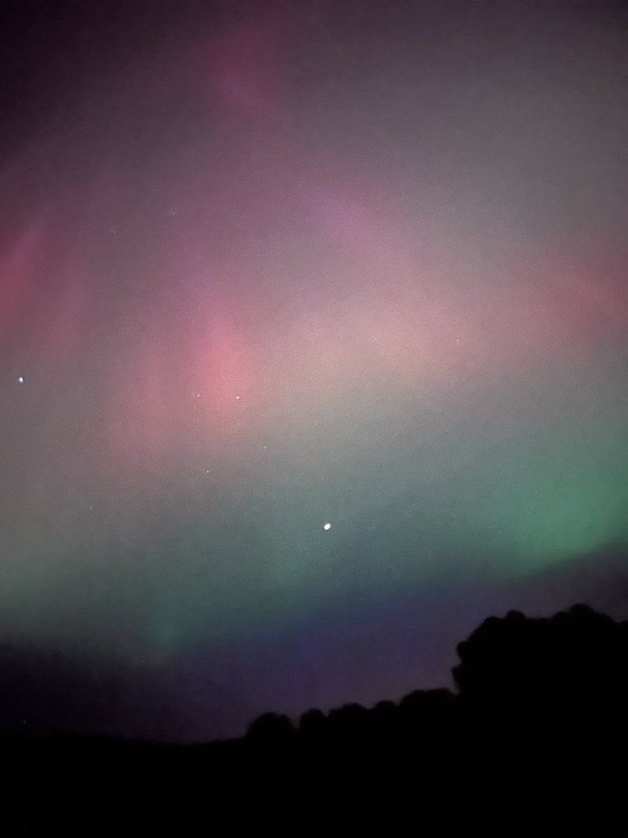 kentuckyelvis's tweet photo. @SaraElyse128 Take a picture of the northern sky in regular photo mode. The camera can see the aspects and details of the lights that the eye can’t see. https://t.co/h7uaV67Hk8