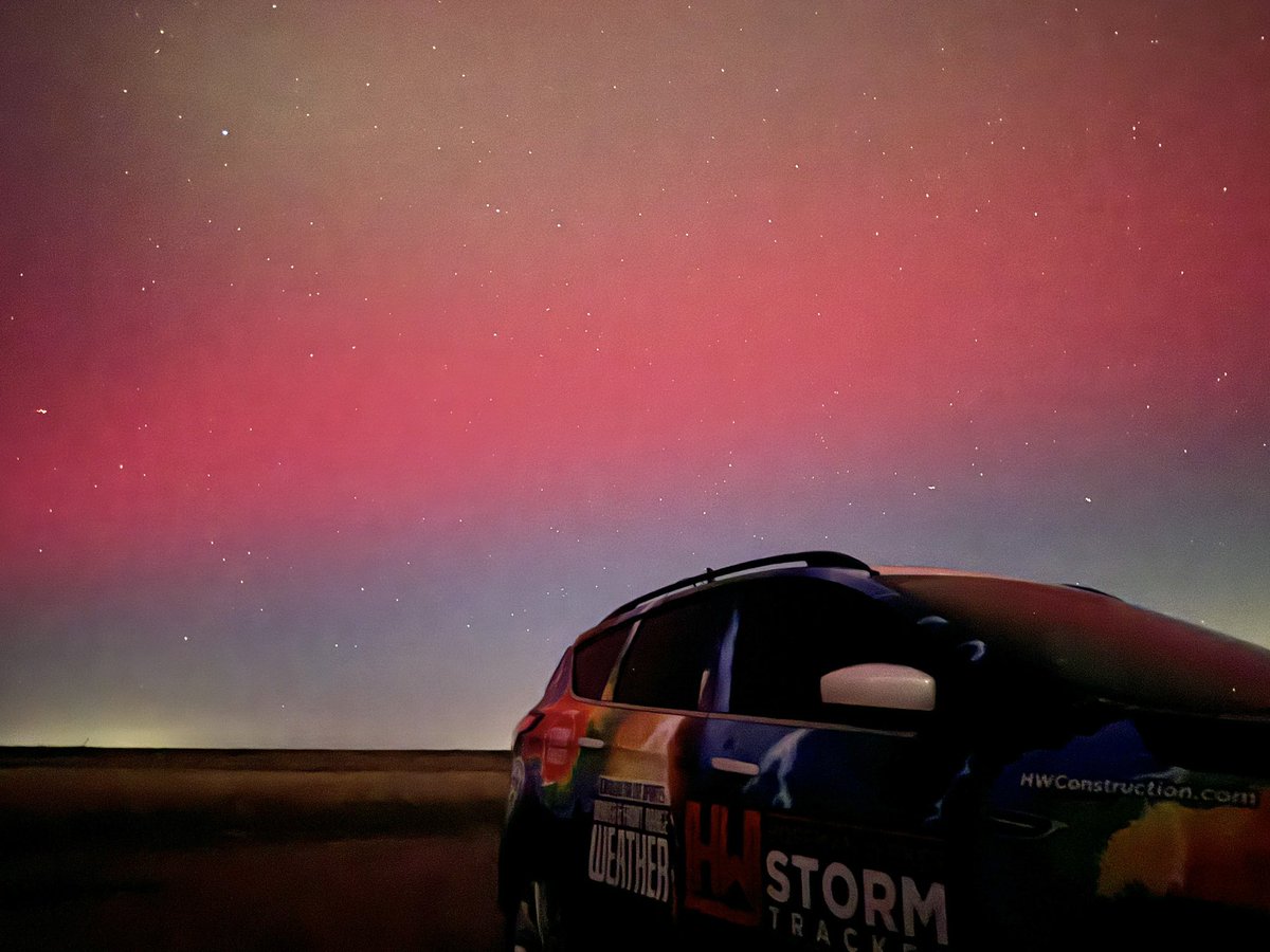 At a loss for words. East of Briggsdale, Colorado in Weld County #COwx #AuroraBorealis