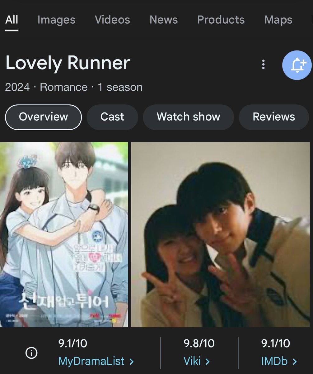 y’all this is crazy i have never seen imdb and mdl ratings being exactly the same OMG  

#LovelyRunner