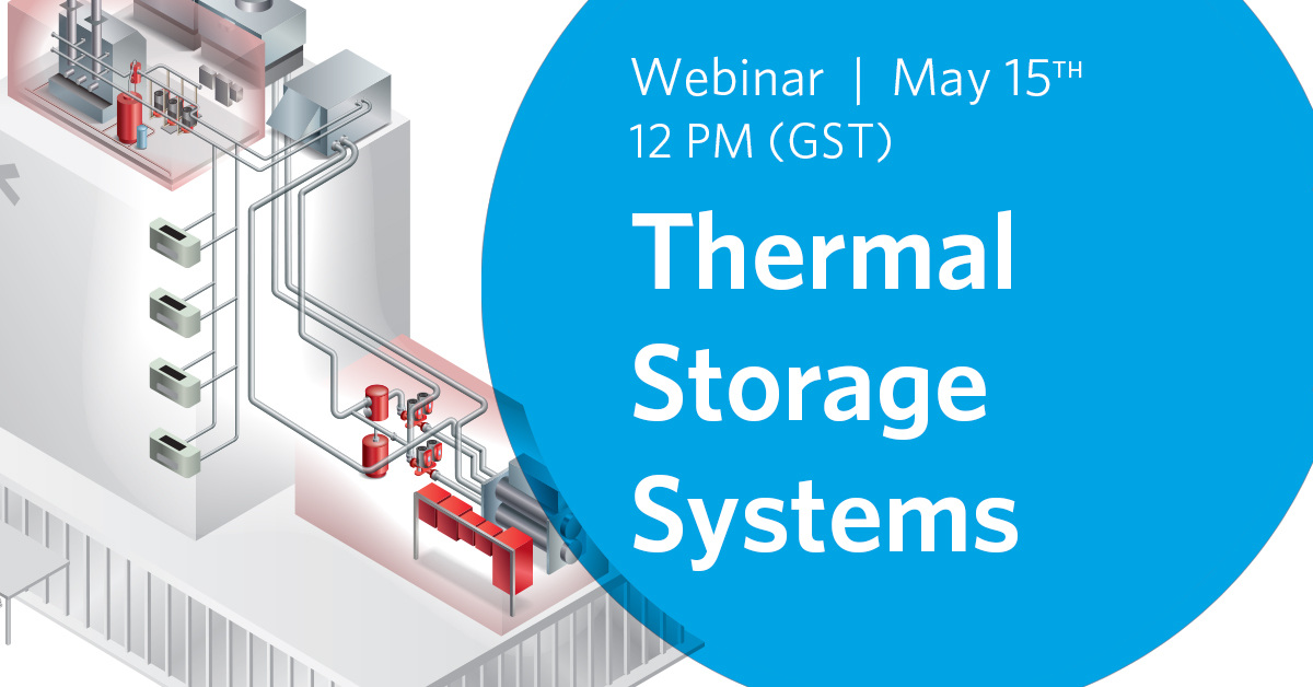 We're gearing up for our next webinar on 'Thermal Storage Systems' on May 15th at 12 PM GST. We'll cover the basics of thermal storage systems and show how they reduce carbon footprint. Register here and add the event to your calendar: bit.ly/4bpMcHq