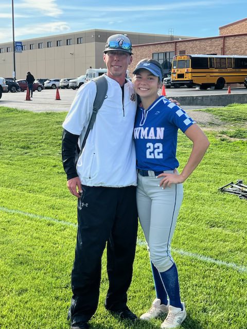MadisonDuhon9's tweet photo. last home game ever. 2-3 at the plate. My biggest supporter came out to watch one last time! Also me laying in centerfield because I am not ready for this to be over. https://t.co/Dfw6PmHSGm