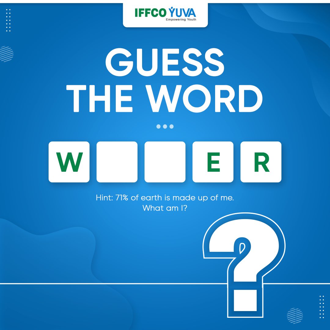Time to put your word skills to the test. Drop your guesses in the comments below.

iffcoyuva.in/en/

#IFFCO #IFFCOYuva #Empowerment #EmpoweringYouth #JobOpportunities #JobPosting #JobPortal #CandidateLogin #EngagementFun #GuesstheWord