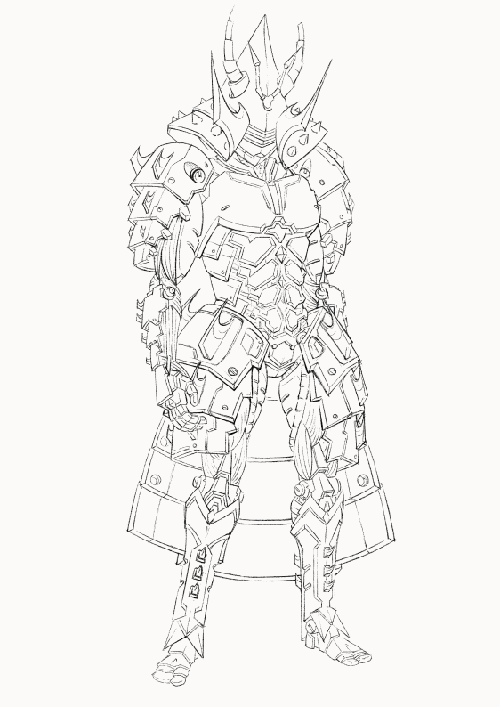 an android lobster themed samurai I'm working on. 
#characterdesign #conceptart #digitalart #samurai #android #scifiart