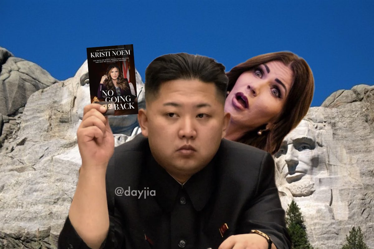 Kim Jong Un holding his special first edition copy of #NoGoingBack 
This will shut the haters  @GovKristiNoem 
#Eurovision2024 #SolarFlare