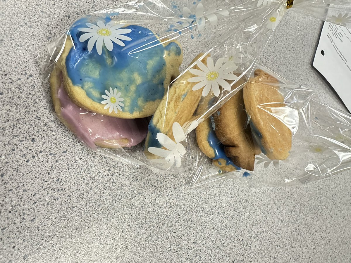 hmeceducator's tweet photo. Foods 9 made & decorated sugar cookies with naturally coloured vegan icing for Mother’s Day. Ss were able to create some beautiful colours 😊
What’s up with the dog bones? 🤣
#PRHomeEc #sd36learn #MothersDay #mothersdaygiftideas #MothersDayGifts #sugarcookies #naturalcolours https://t.co/zXTY4EypFW