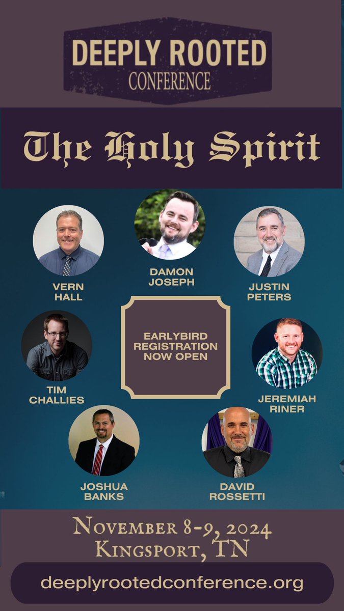 DeeplyRootedCon's tweet photo. #GratuitousPiggybackOnTheMegaConference for all of you in East TN, SW VA, W NC, &amp; E KY
#G3RefCon 
Register now for #DeeplyRooted2024 with @JustinPetersMin @challies @JeremiahRiner @itsafreegift2 &amp; more

https://t.co/QQCH0ueLh2 https://t.co/PfHh501vnQ