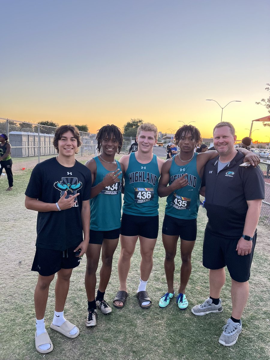 Good luck tomorrow guys in the state finals for 4x100 relay.