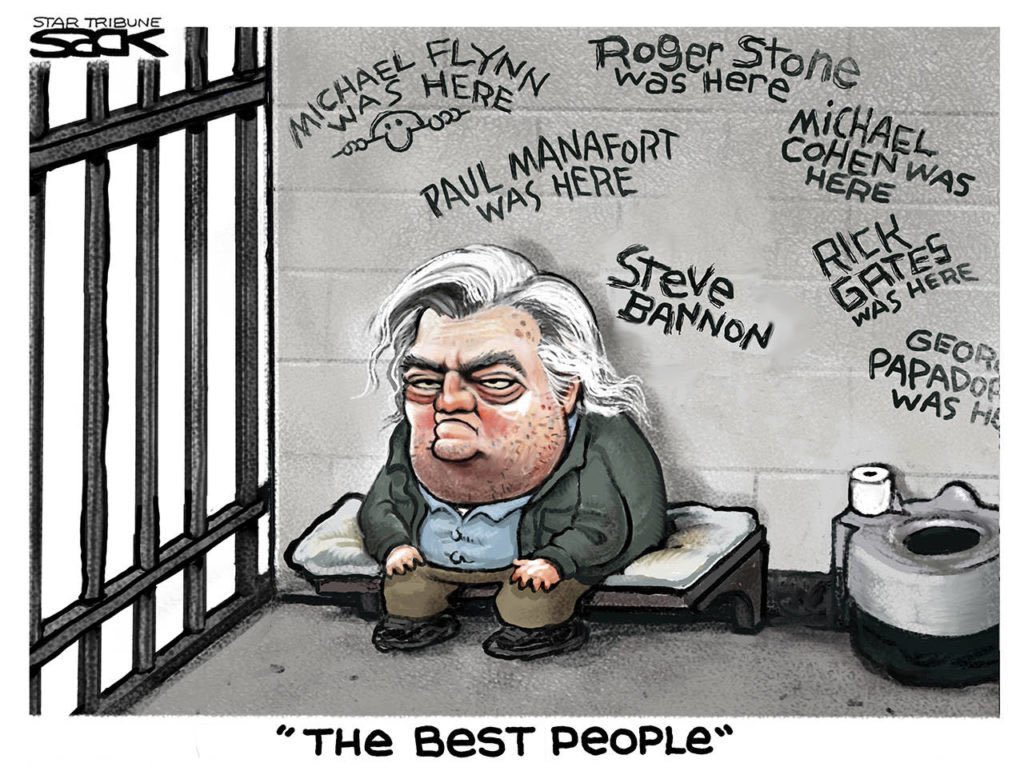 Steve Bannon, trump sycophant,extreme right winger Will be getting his reporting date to turn himself in to serve his Short prison sentence soon For violating a congressional subpoena for documents and to testify He’s been undermining American democracy for many yrs #DemsUnited