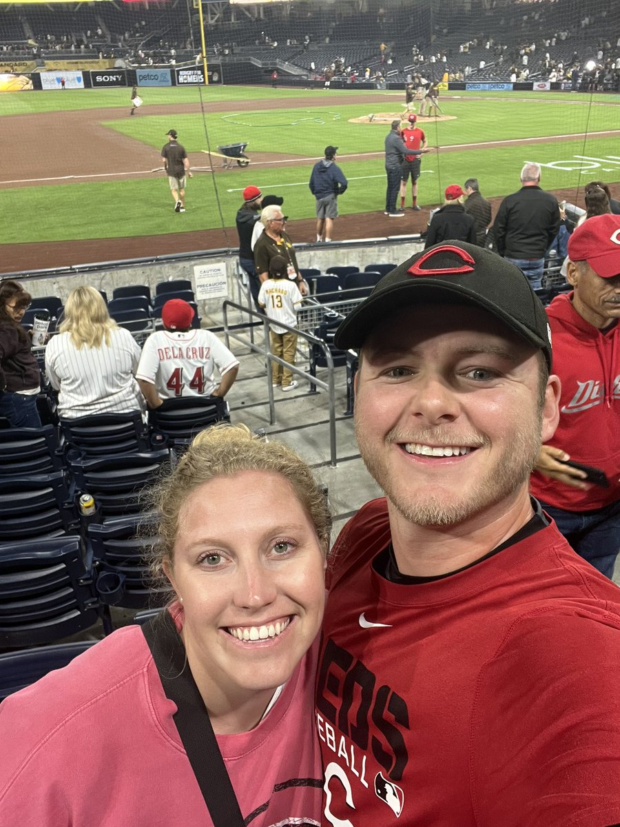 Mitchell_Jone5's tweet photo. Hey @Reds we went to the Reds vs. Padres game on 4/29, and now we’re here in SEC 106 as the Reds lead…we may be good luck. Send Jim Day our way https://t.co/FzzgQY0Nb1