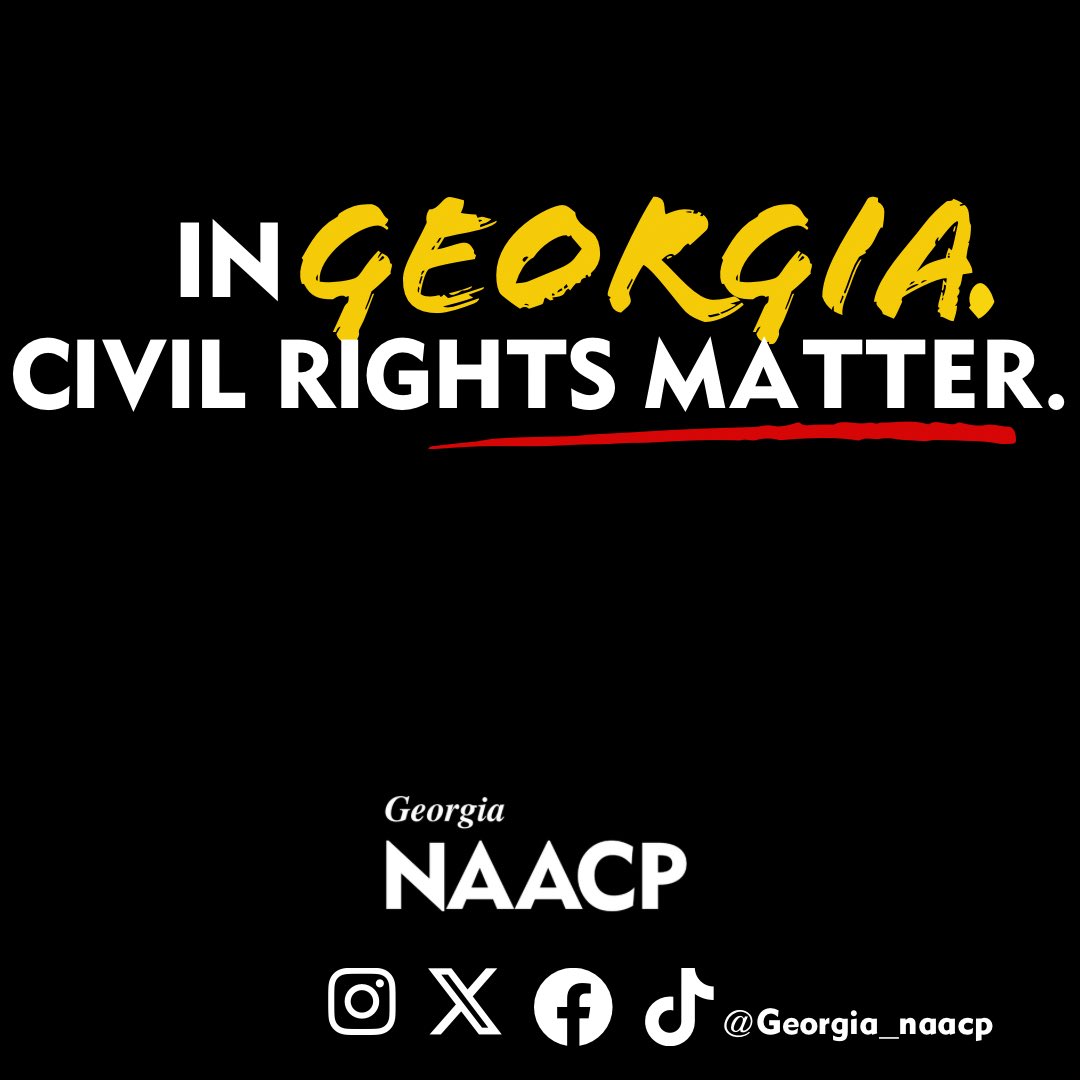 Just a reminder that in #Georgia, Civil Rights Matter. That’s the tweet. #gapol #NAACP #GeorgiaNAACP.