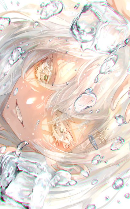 「bubble white hair」 illustration images(Latest)
