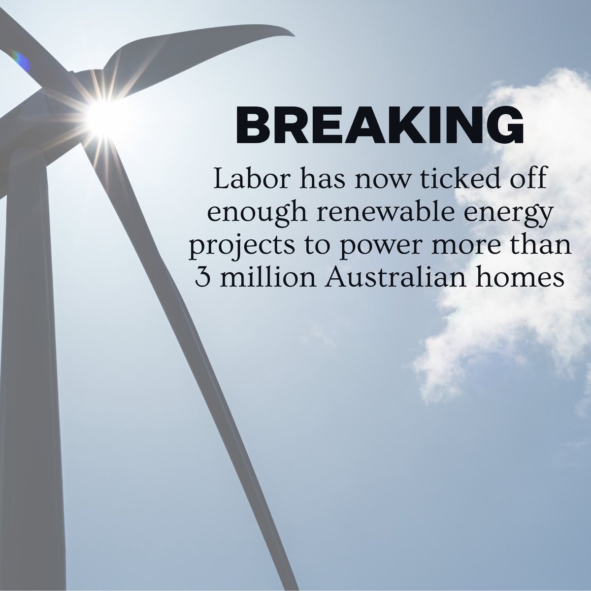 Making Australia a renewable energy superpower.