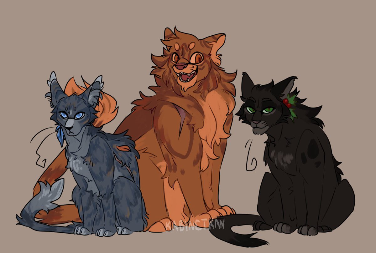 The Three kibby cats 🐈🐈🐈
#warriorcats #jayfeather #lionblaze #hollyleaf