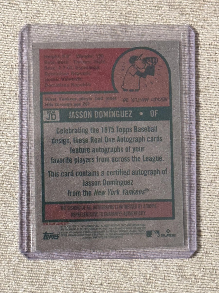 @SchwartzbergJS & I pulled this #2024 @Topps Heritage Jasson Dominguez tonight.  Any @Yankees fans out their in #sportscards land interested?

#sportscardsforsale #baseball #autograph #sportscardscollector

@CardPurchaser  @KSOcards @buysportscards @TheHobby247