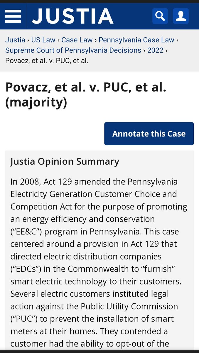 Povacz, et al v. PUC, et al (majority) 2022 legal case #SmartMeter Pennsylvania Electricity Customer Choice and Competition Act law.justia.com/cases/pennsylv…
