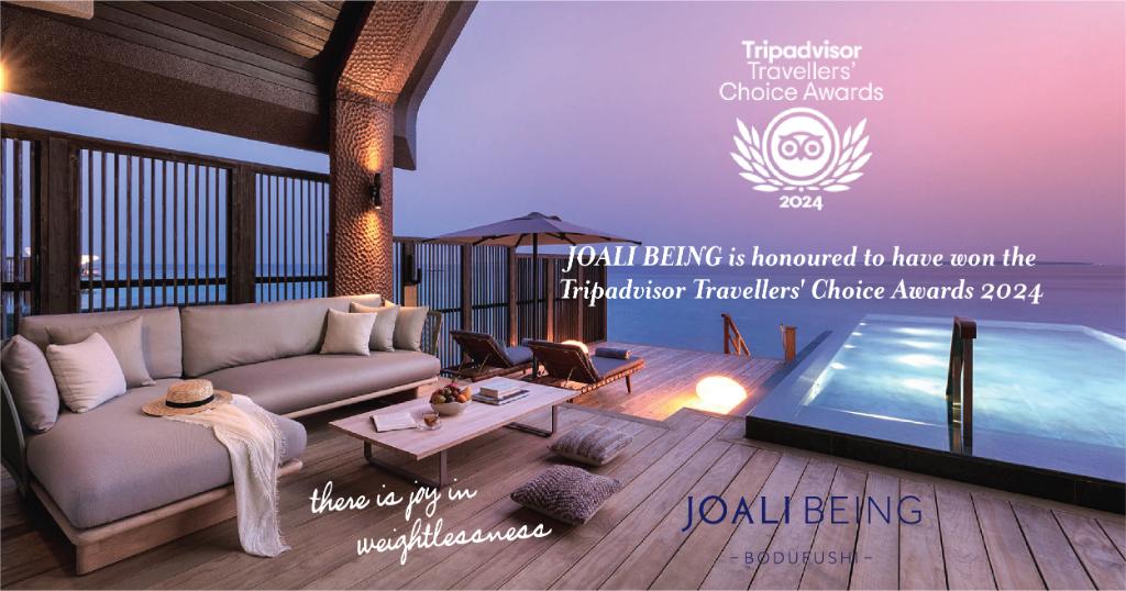 We are delighted to be a winner of the Tripadvisor Travellers' Choice Awards 2024. Thank you for your unwavering support.

#JOALIBEING #Weightlessness #Wellbeing #Maldives #SummerOfWellbeing