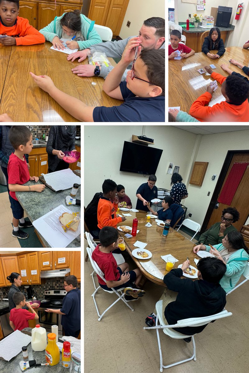 Mr. Cabarle's 5th-grade class had a blast @LincolnLions5 life skills room making French toast and grilled cheese! 🍞🧀 They wrapped up with a few games of UNO and practiced tying their shoes. What a fun and productive day! 👟🃏 #LifeSkills #Teamwork @BayonneBOE