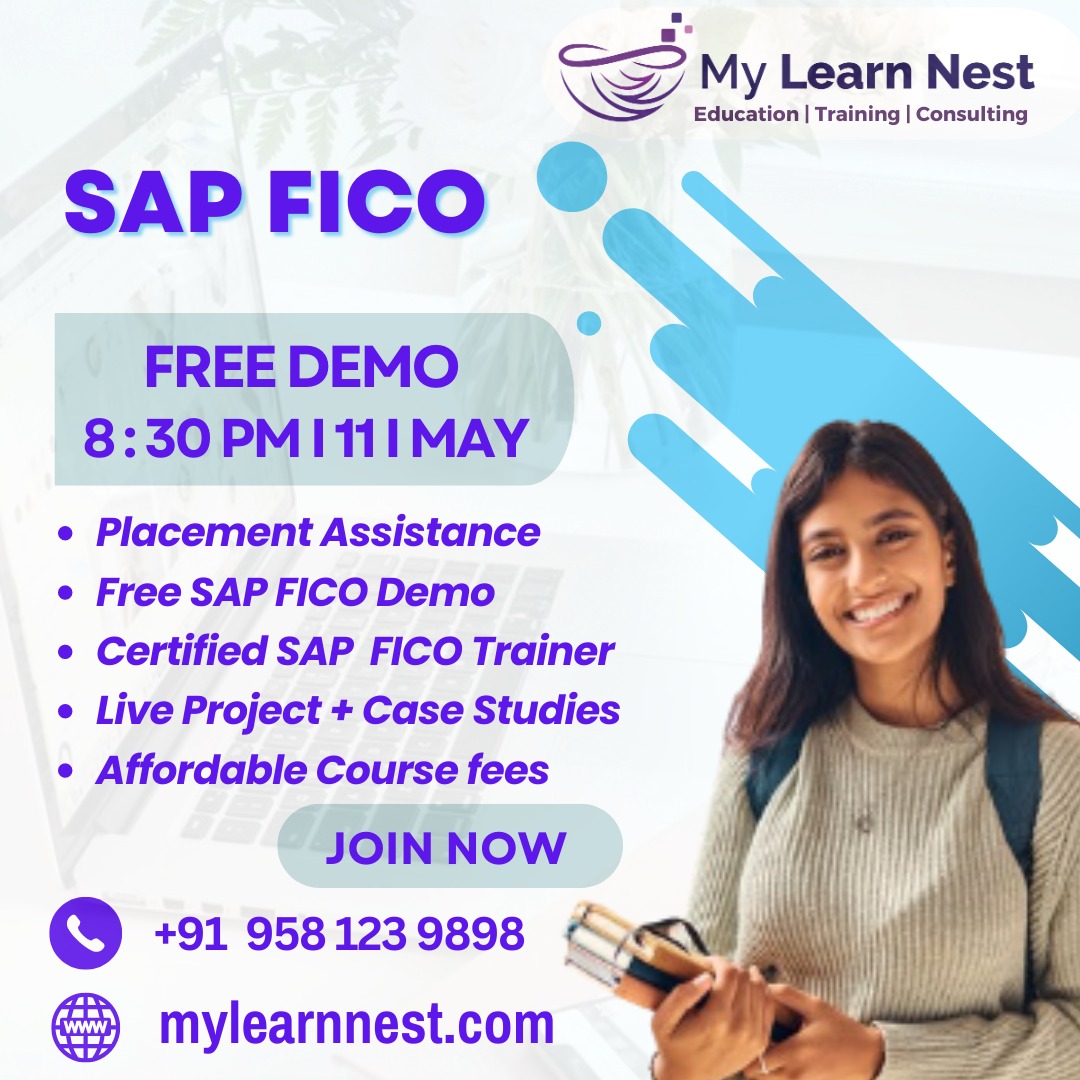 SAP FICO Free Demo With Industry Experts 11/05/2024 At 8:30 PM For WhatsApp wa.me/919581239898 Or Call 📞+91 958 123 9898 #saponlinecourse #sapfico #ExeriencedFaculty #offlineonlineclasses #joinnow #Ficoofflineclasses #sapficotraningandplacement #sapficocertification