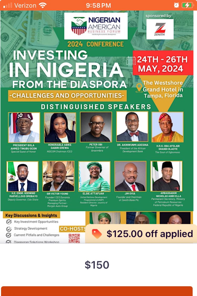 APC criminals at it again. Using Peter Obi name to search for diaspora investment. Ever since the drug baron stole the election of 2023. No single foreign investment, but rather capital freight from Nigeria. #TinubuMustGo