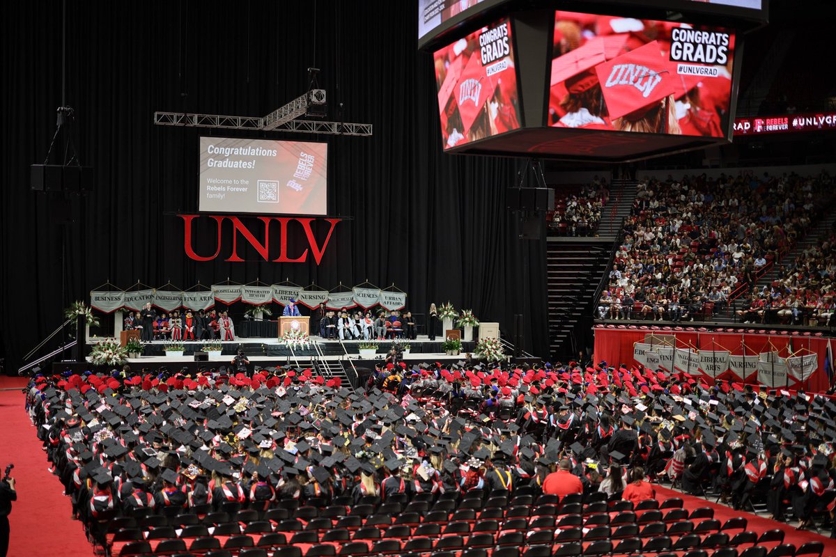 It’s an honor to celebrate our master’s and doctoral students! I am amazed by what you have accomplished while at @UNLV and have no doubt that your contributions will make a big difference in the region and world! #RebelsForever #UNLVGrad
