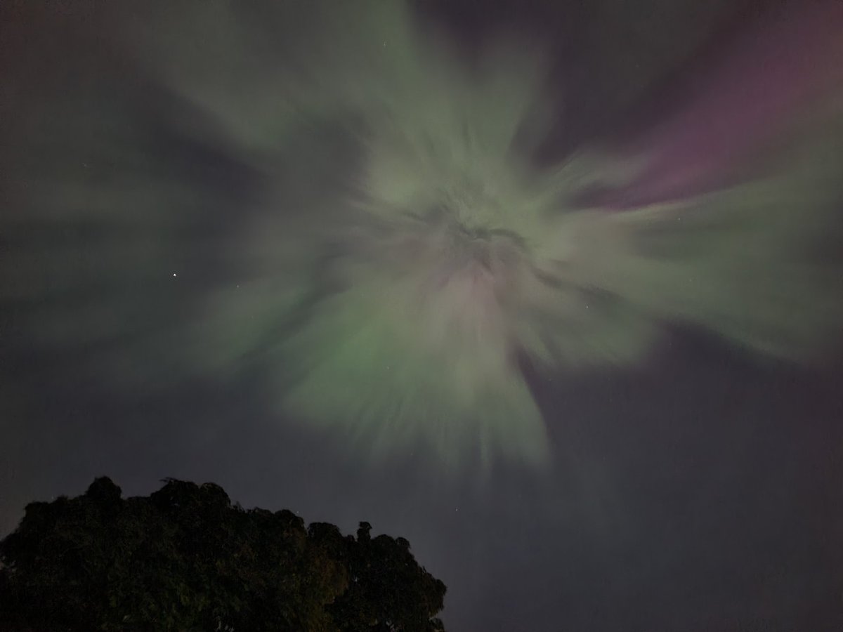 The Northern lights in lower Michigan. It was faint to the eye, but made a good photo!