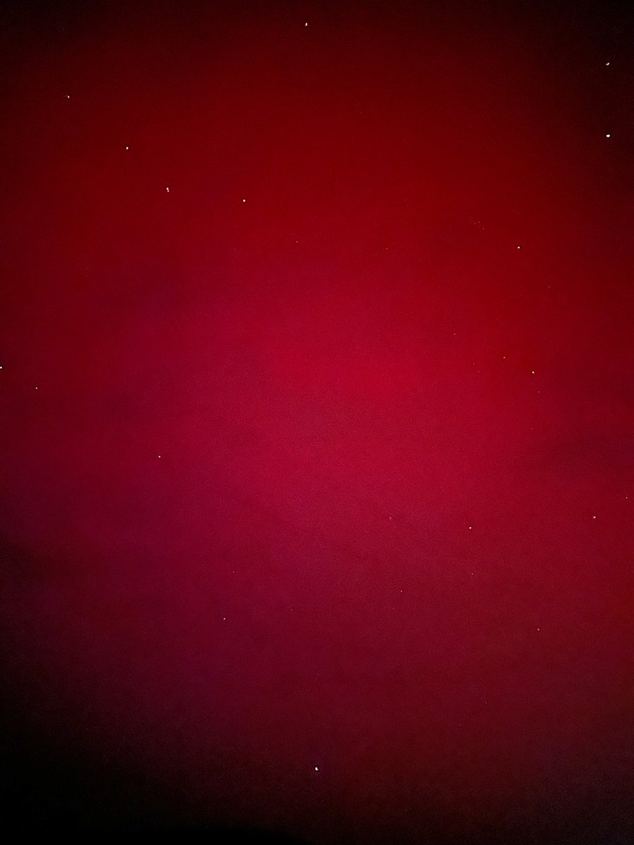 Red aurora as seen from Sanderson, Texas (19 miles north of the Mexican border)