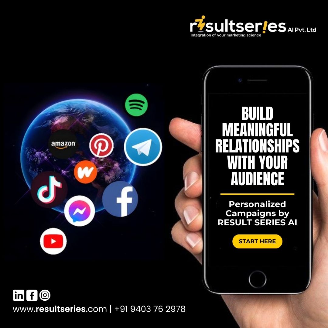 Connect with your audience on a deeper level with RESULT SERIES AI's personalized digital marketing campaigns. Let's build meaningful relationships.
#AudienceConnection #Personalization #RelationshipBuilding #BrandEngagement