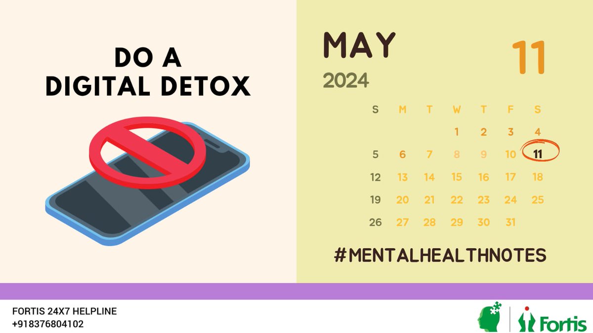 Do a digital detox for few hours today @fortis_mhbs #mindspace