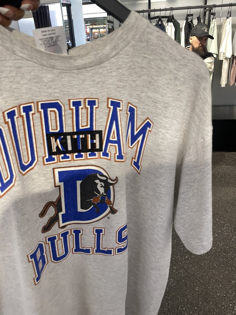 I am maddddd pressed about finding this @DurhamBulls x @KITH tee in the NYC Kith store today likeeeee. then to find out it’s a vintage 1of1 🔥