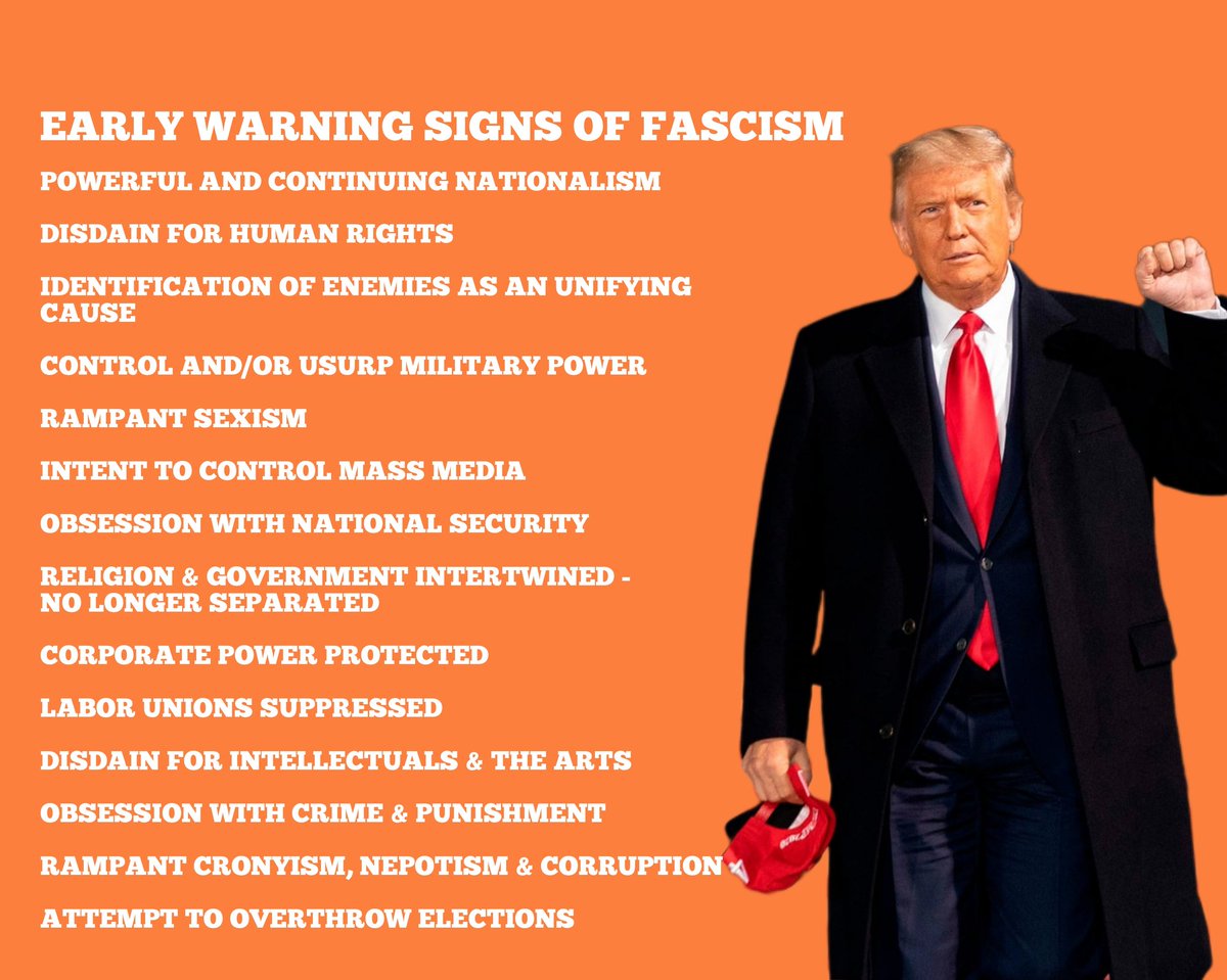 @cathyob1 @TheRickWilson Patriarchal sexism is one of the 14 early warning signs of Fascism. Hitler banned abortions & birth control. They wanted women to birth more future fascists. They discouraged women from working & education. The GOP are after contraceptives next.
#VoteBlueToStopFascism