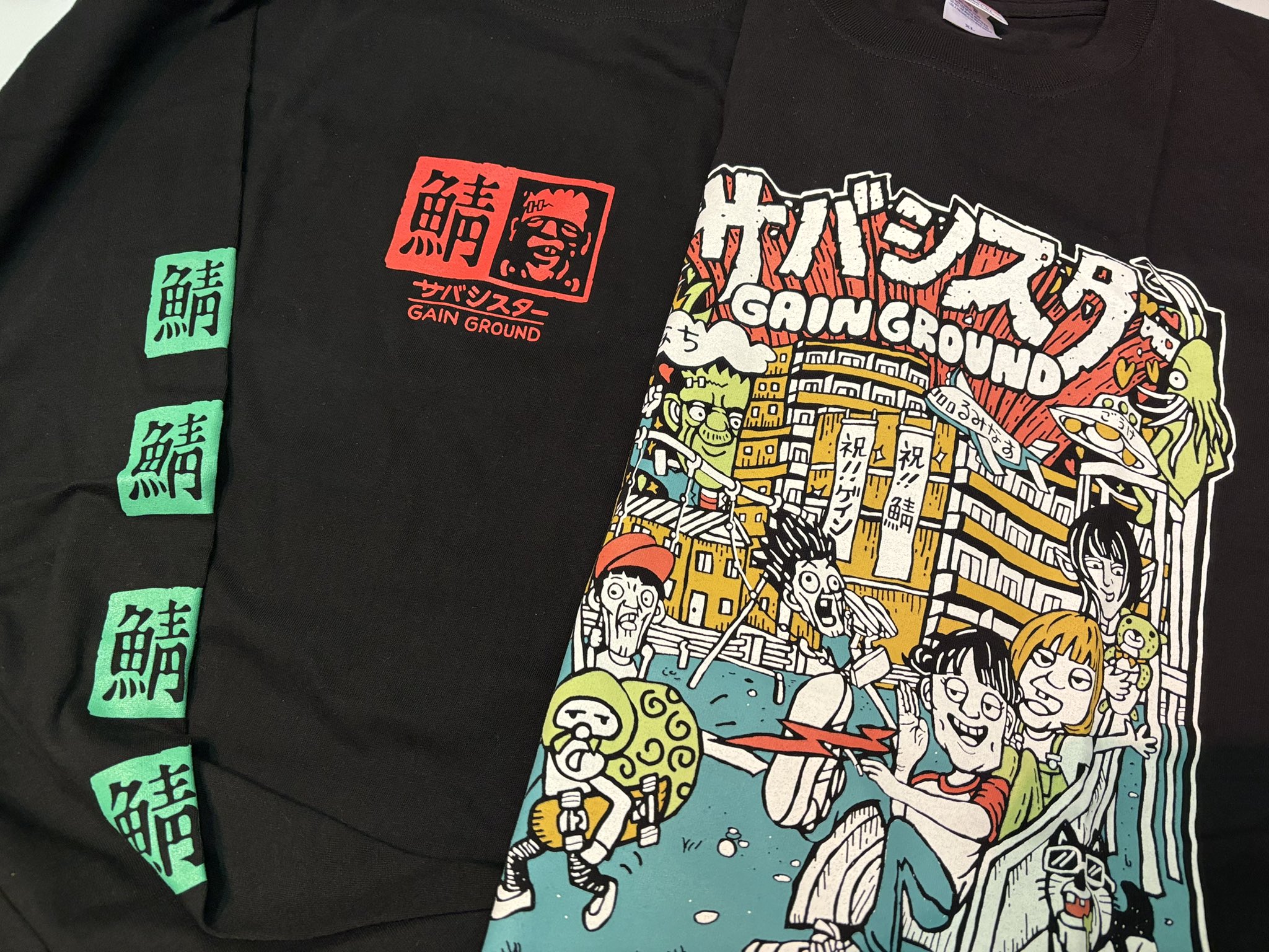 希少 サバシスター GAIN GROUND コラボ Tシャツ 希少！サバシスター Tシャツ Gain Ground コラボ 黒 ブラック