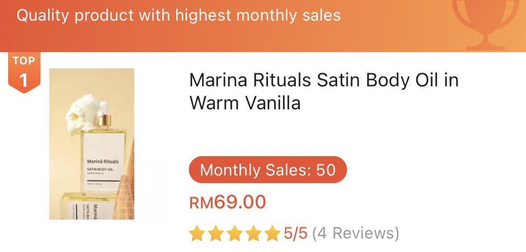 We are looking for SA or TA to promote & share your honest feedback about this No 1 Satin Body Oil on Shopee. Quality product with highest monthly sales, with 15% commision! Dont forget to share your feedback with us! 💛