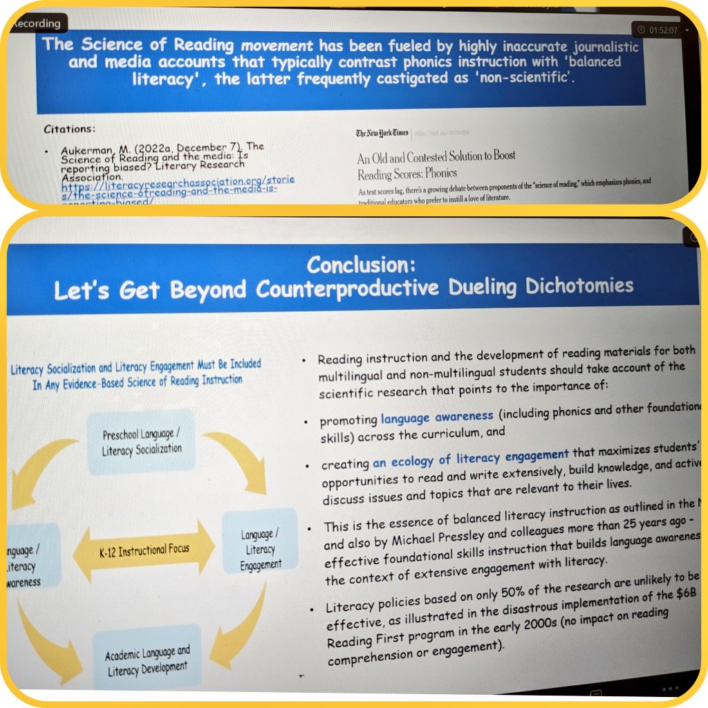 🔥 🤯 session by Dr. Jim Cummins <a href="/OISEUofT/">OISEUofT</a>  #MultilingualSPEDVirtualSymposium about understanding the causes of #MLL #SPED students' underachievement: poverty, marginalized status, and school language. It's more than learning L2. #EcologyOfLiteracyEngagement #ClassLibraries