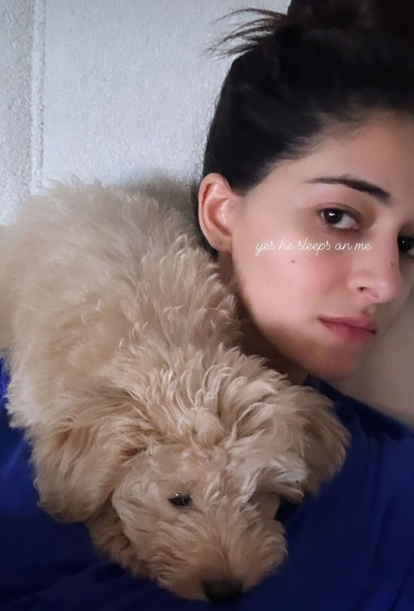 Puppy lovin'! ❤️ How adorable does #AnanyaPanday look with her pet dog?