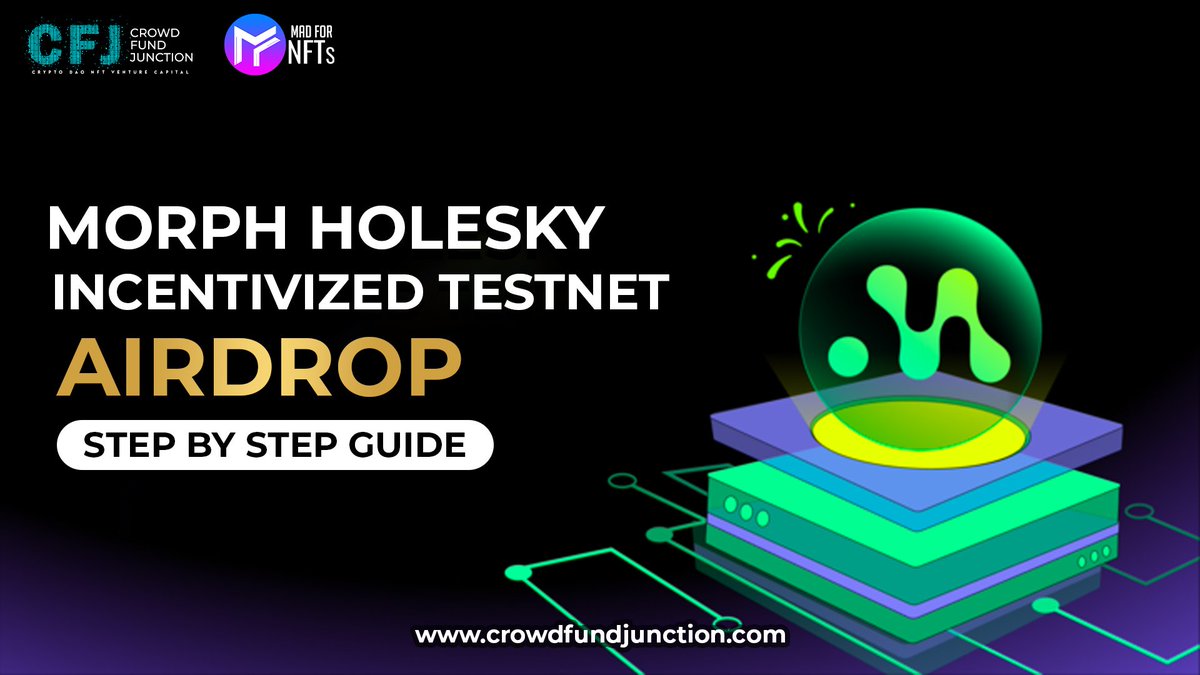 🔥 Today, we are excited to bring you a detailed guide on how to participate in Morph Holesky Incentivized testnet Airdrop. If you're interested in getting your hands on some free tokens, you're in the right place! 🚀 Link- youtu.be/OxlnmTDyxPQ Join our Crypto’s Alpha…