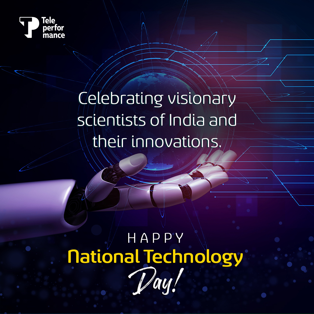Happy #NationalTechnologyDay! Today, we celebrate the power of human ingenuity. Let's embrace technology as a catalyst for progress, sustainable development, and a brighter future for all. #NationalTechnologyDay #TPIndia #TechForProgress #InnovationForAll