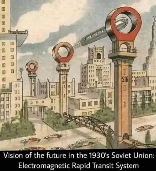 Soviets envisioned hyperloop in the 1930s. Checkmate Jizzlon Husk