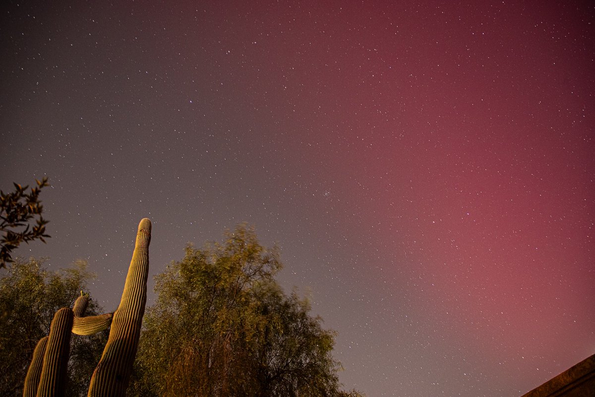 Northern lights from Tucson. First time I got to see them! They appeared fainter than the photos.