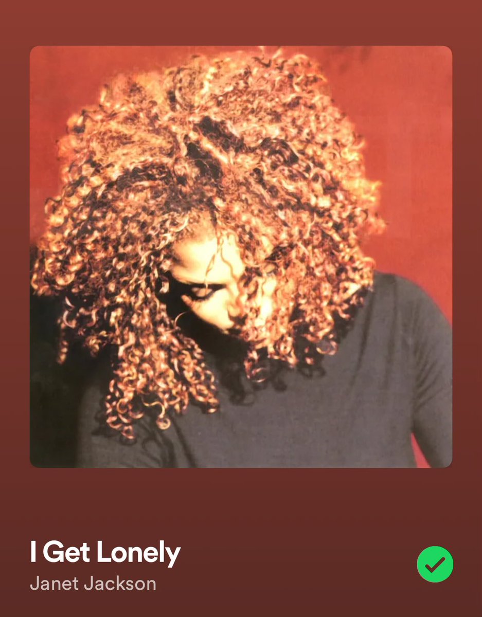 Janet is such a freaking legend. This is 15 years into her now 40+ year music career. 
#NowPlaying #JanetJackson #IGetLonely