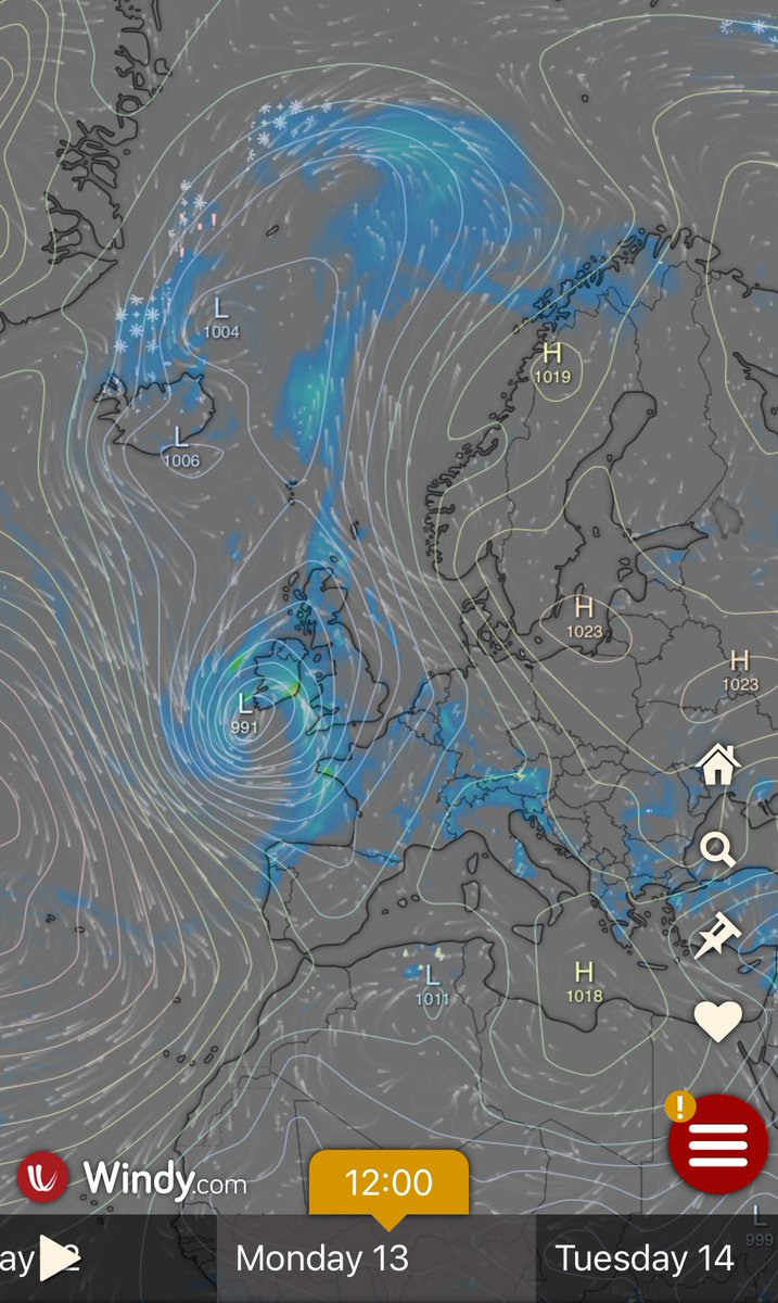 Weather looking very drifty over the weekend! South-easterlies across the country, weather might be a bit too nice for birds to drop in until they hit the west coast? Our prediction is that @bardseyobs will score on Sunday and then @FI_Obs Mon/Tues