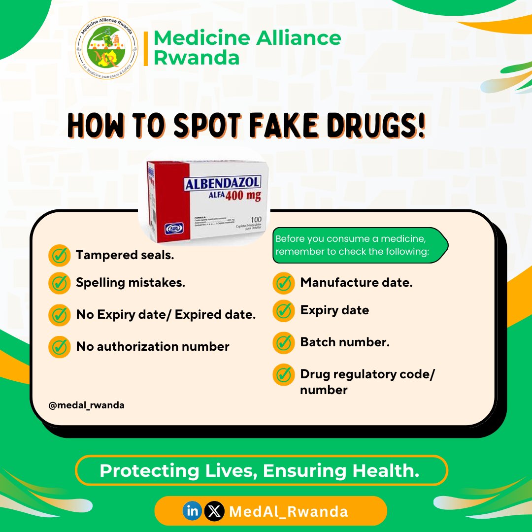 Did you know? Up to 30% of medicine sold in developing countries, including many African nations, are estimated to be substandard or counterfeits. Let's unite to ensure access to safe, quality medication for all.
#HealthcareForAll
#QualityMedicine