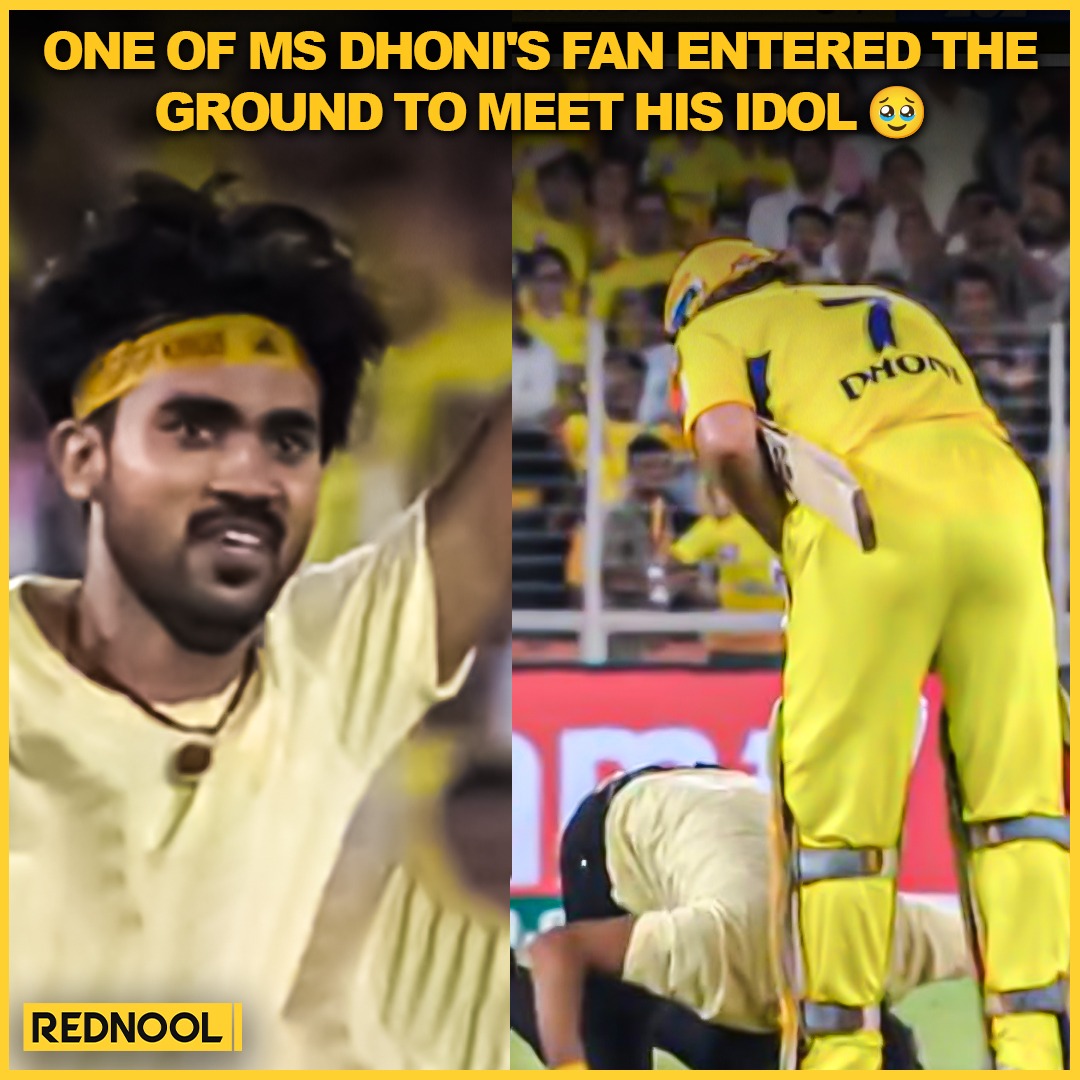 One Of MS DHONI'S FAN Entered The Ground To Meet His IDOL #Dhoni #CSK #MSD #MSDhoni𓃵 #msdhonifans #cskfans