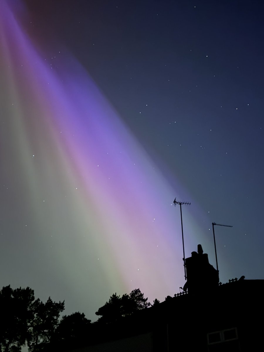 Midnight in the Moorlands #Auroraborealis #auroraUK #StaffordshireMoorlands