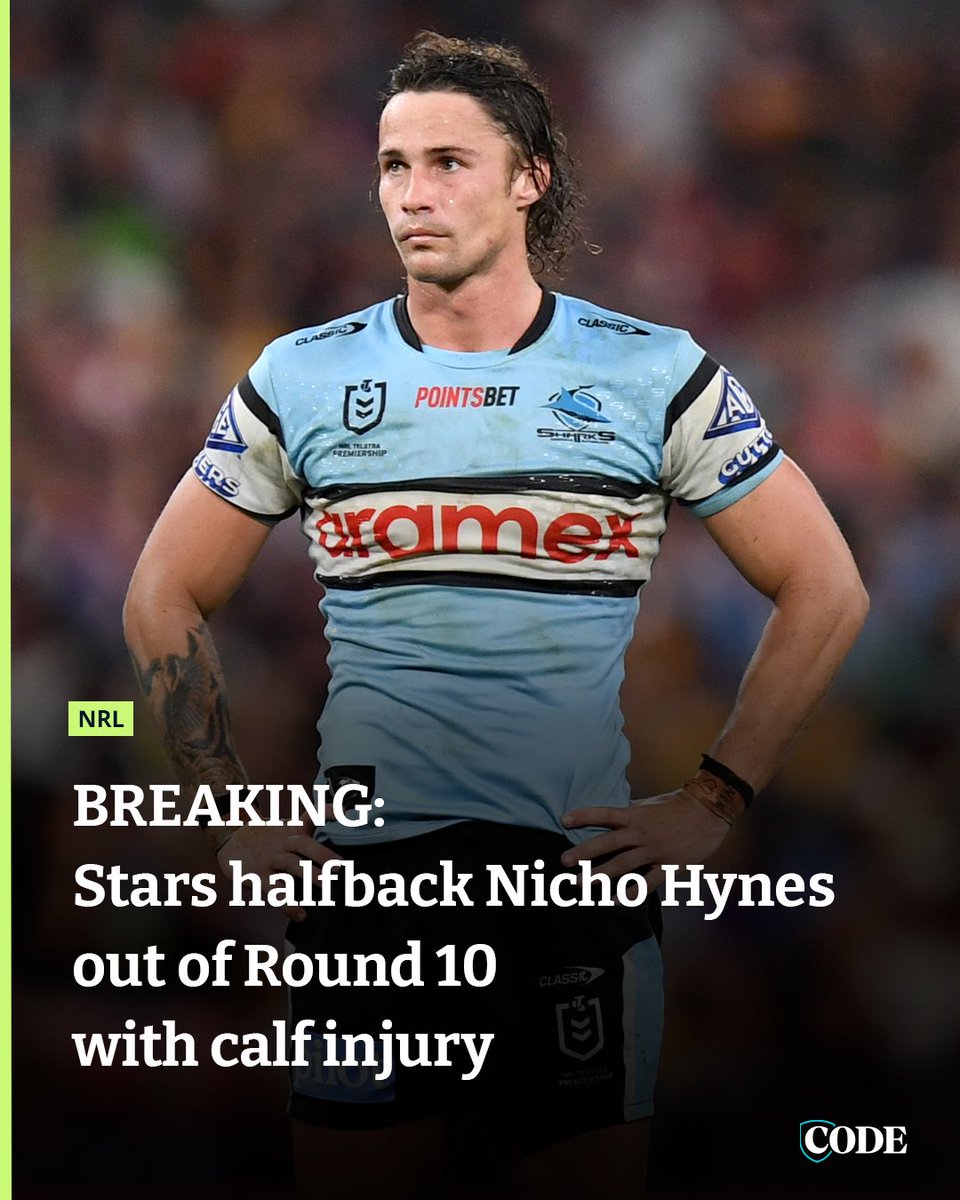 Nicho Hynes is a shock withdrawal from Cronulla’s blockbuster clash against the Storm on Saturday night. DETAILS ▶️ bit.ly/3QF305c
