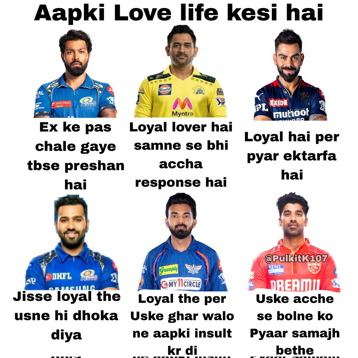 Love life Ft. Indian players in IPL