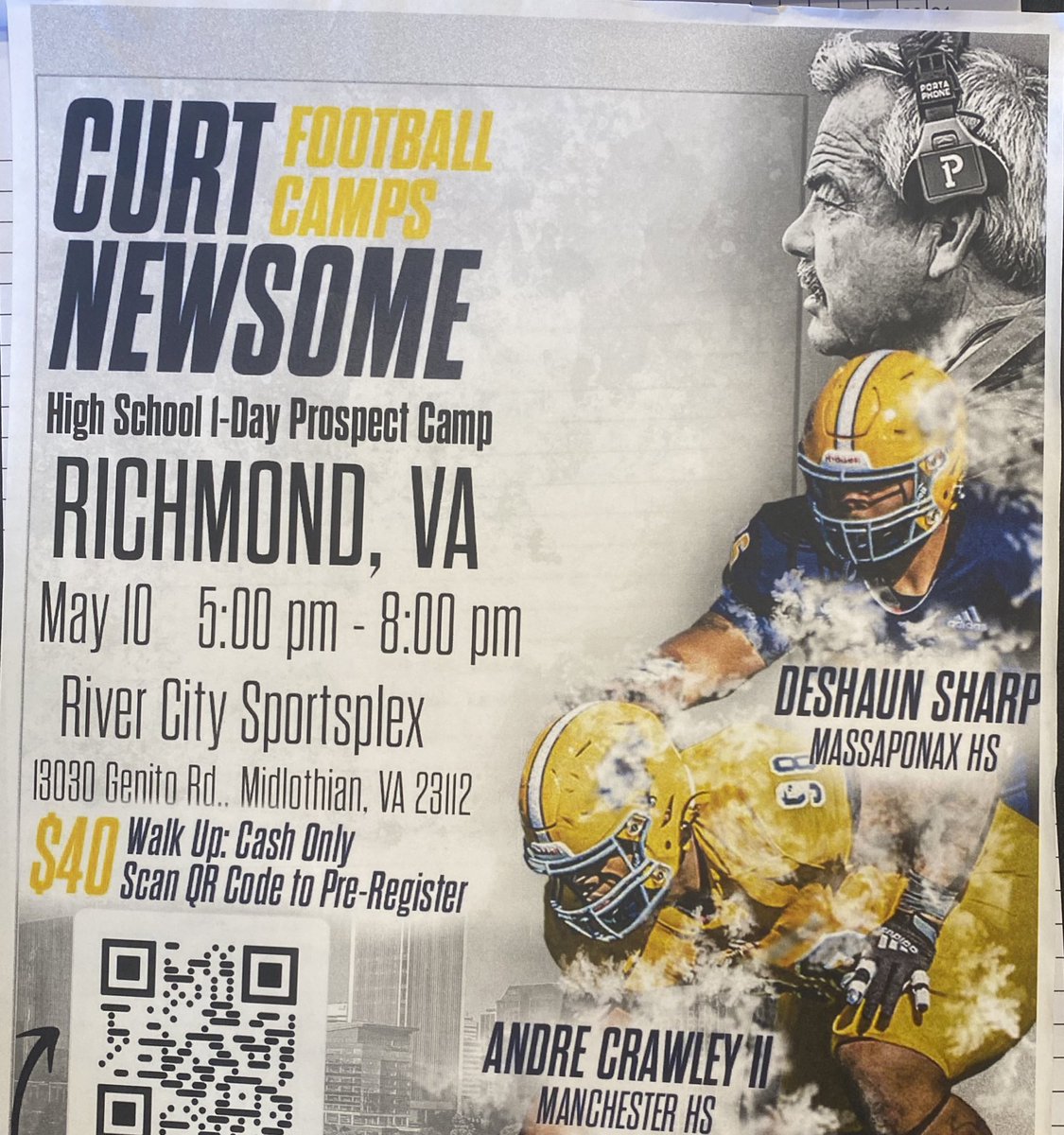 Today’s camp was amazing I’m thankful for the invite @_CoachShort_ can’t wait to connect more and come to campus for a visit