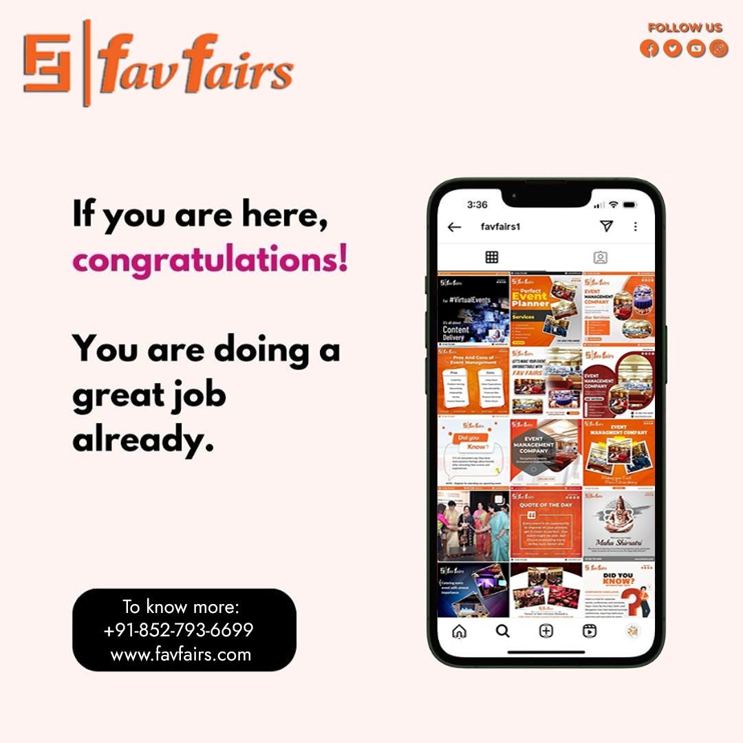 'Let your events become legendary with Fav Fairs!  Elevate every moment with our expert touch and seamless execution. From corporate galas to intimate celebrations, we turn your visions into unforgettable realities.
#favfairs #eventexcellence #memorablemoments #celebratewithfav