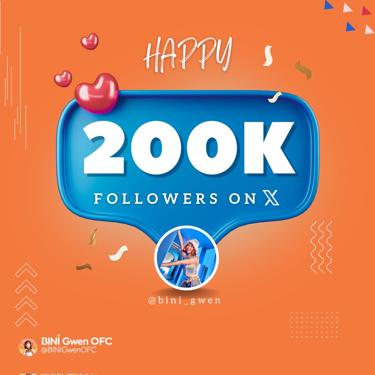 Happy 200k! Thank you so much, everyone 🧡

#BINI #BINI_Gwen #GwenApuli